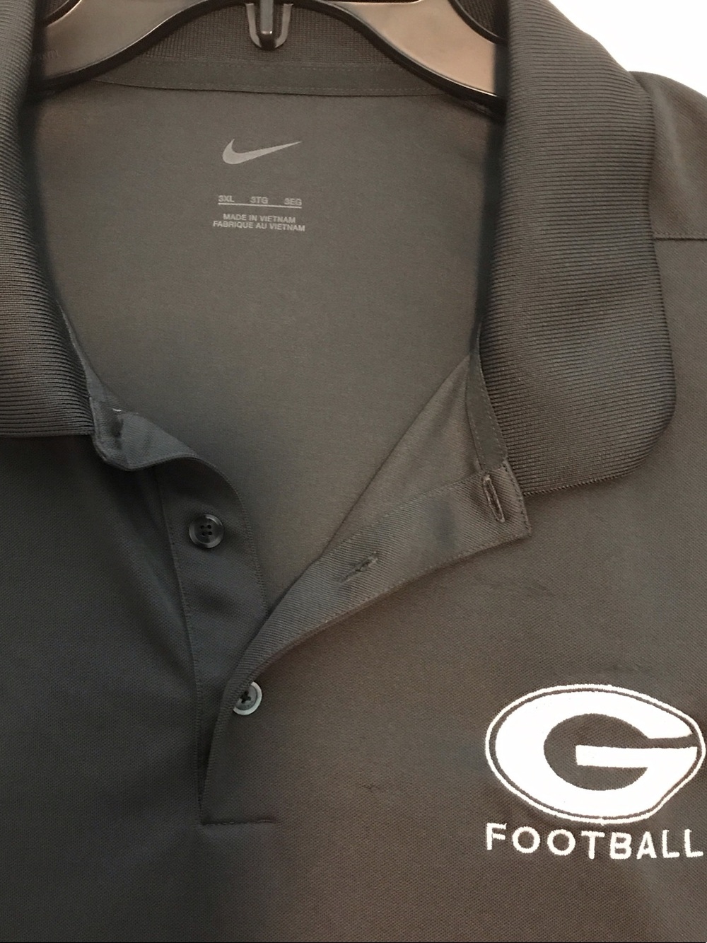 Nike Men’s Black Polo with White Georgia Football Logo